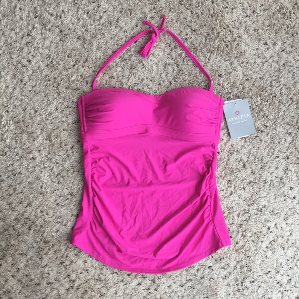 NWT Athleta pink tankini top